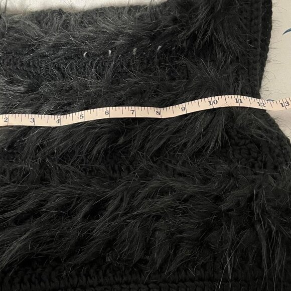 Black I Love H81 Faux Fur Sweater Vest Sz.L/G - Picture 9 of 9